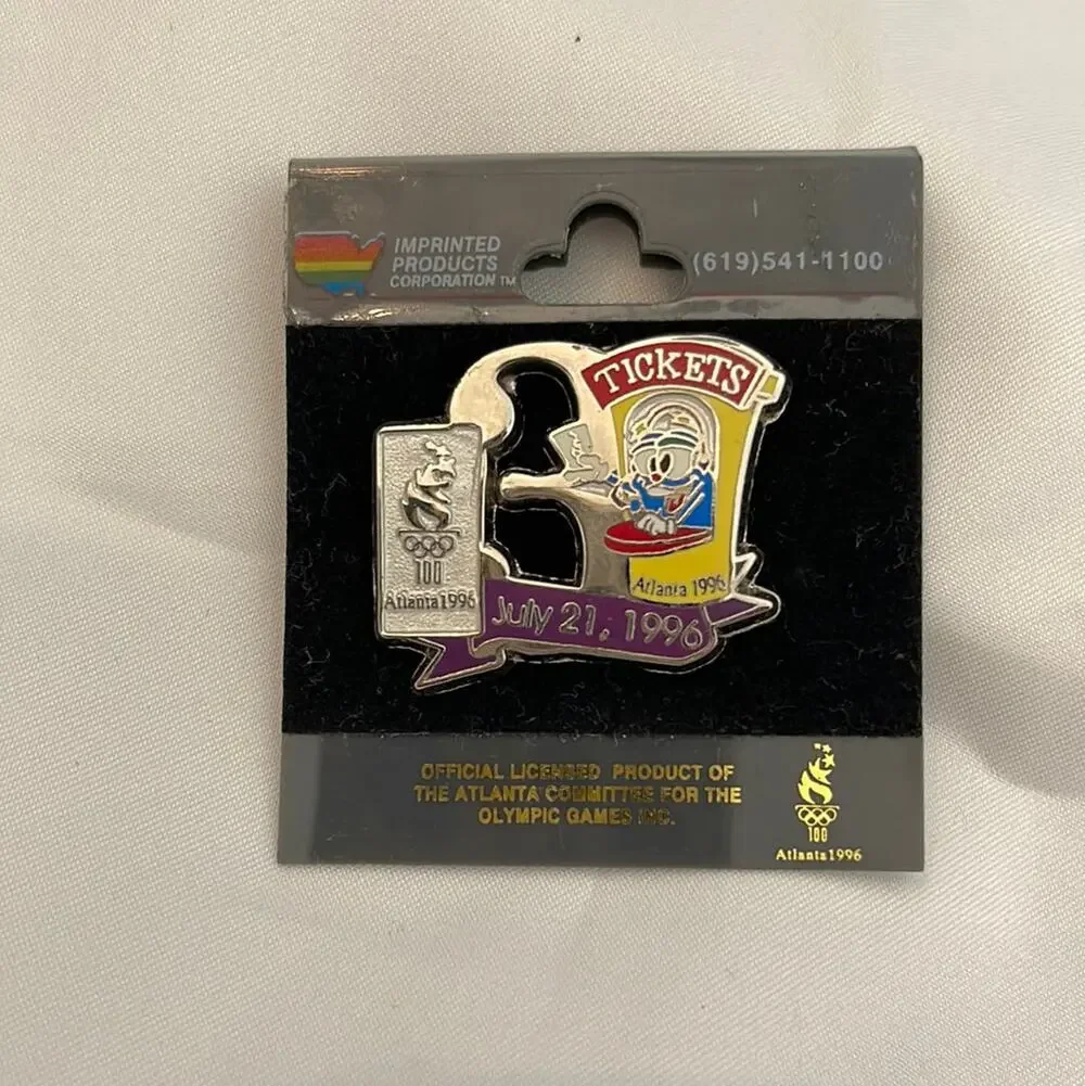 Vintage USA 1996 Izzy Atlanta Olympic Pin - Day 3 (7-21-1996) Pinback